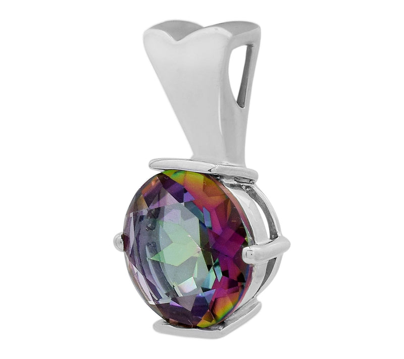 Affinity Gems Green Coated Quartz Pendant, Sterling — View 2