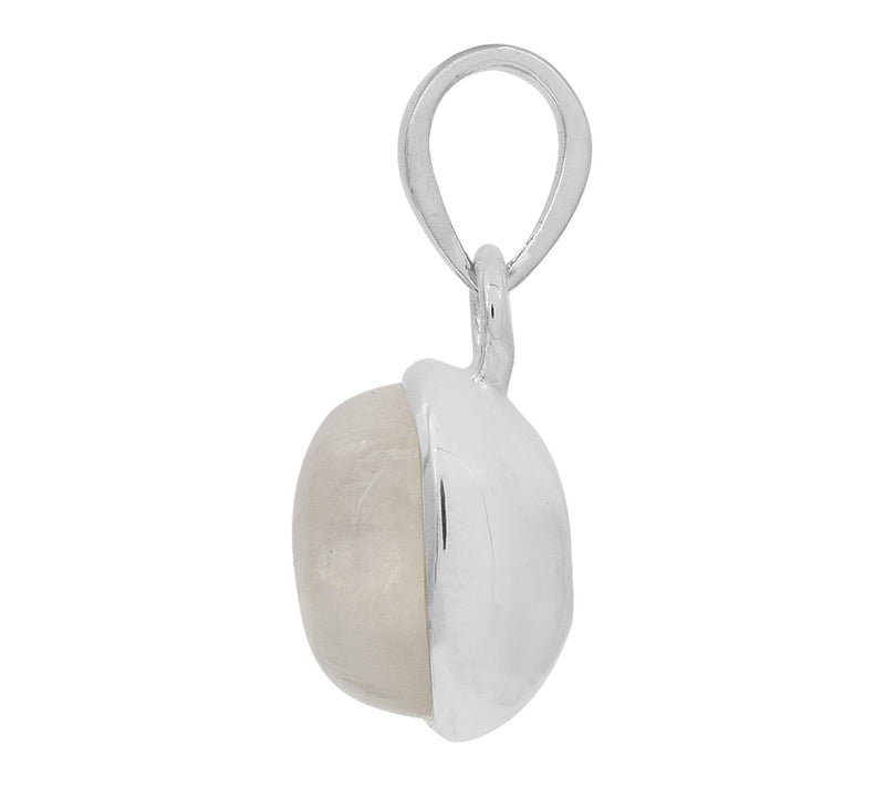 Affinity Gems Rainbow Moonstone Solitaire Pendant, Sterling — View 3