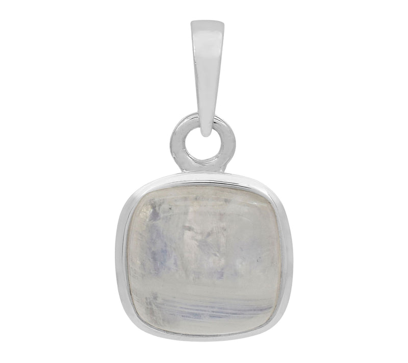 Affinity Gems Rainbow Moonstone Solitaire Pendant, Sterling — Main view