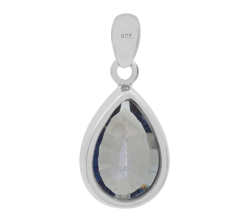 Affinity Gems Blue Coated Quartz Pendant, Sterling Silver — View 4