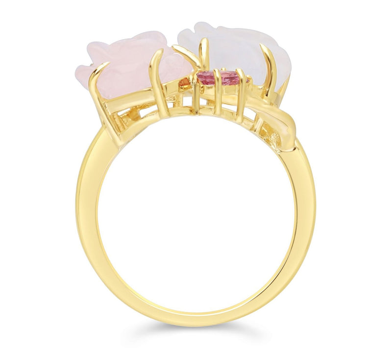Ariva 18K Gold Clad Multi-Gemstone Romance Ring — View 2