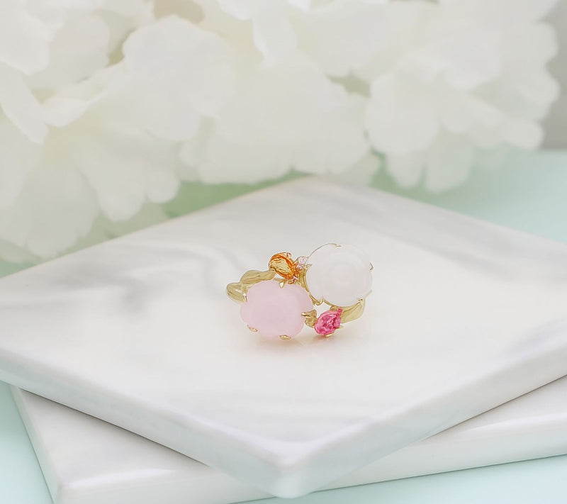 Ariva 18K Gold Clad Multi-Gemstone Romance Ring — View 4