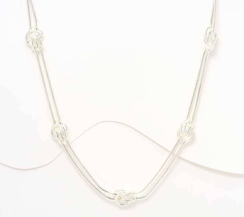 Denim and Co. Knot Station Necklace — View 6
