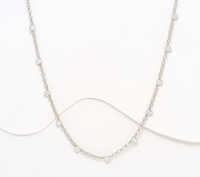 Denim and Co. Oval Station Necklace — View 5