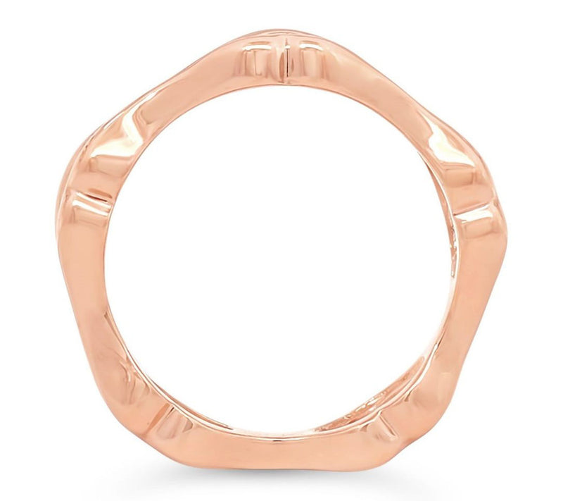 Margo Manhattan 14K Rose Gold Clad InterlockingLips Ring Set — View 4