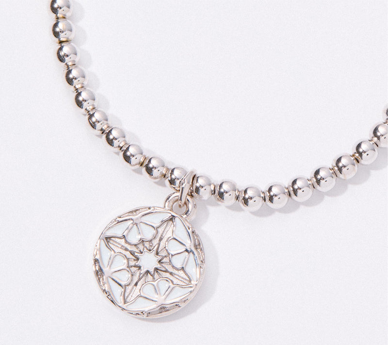 Divinely Guided by Theresa Caputo Stretch Bracelet, Silvertone — View 2