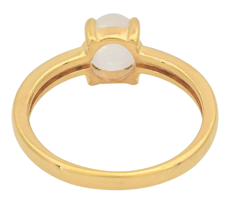 Affinity Diamonds Moonstone & Diamond 14K GoldPlated Ring — View 3