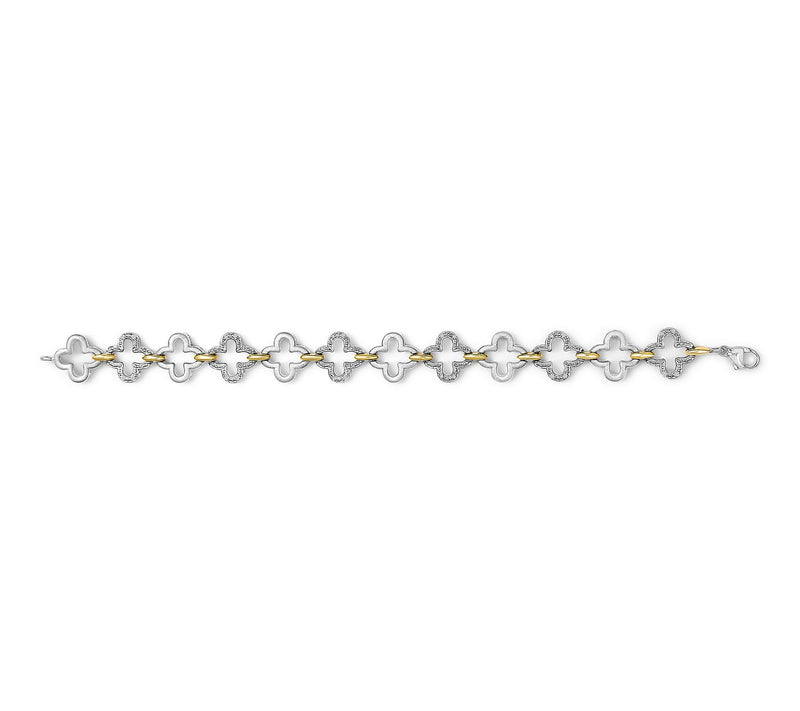 Haus of Brilliance Two-Tone Diamond Tennis Bracelet, Sterling — View 3