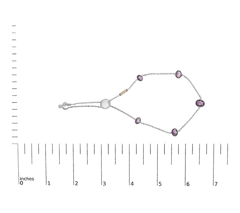 Haus of Brilliance Amethyst Station Bolo Bracelet, Sterling — View 5