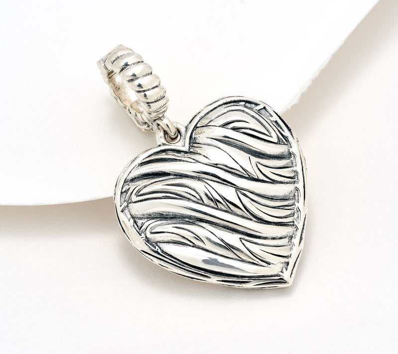 Christian James by Scott Grimes Sterling Silver 1" Ripple Heart Enhancer 5.6g — Main view