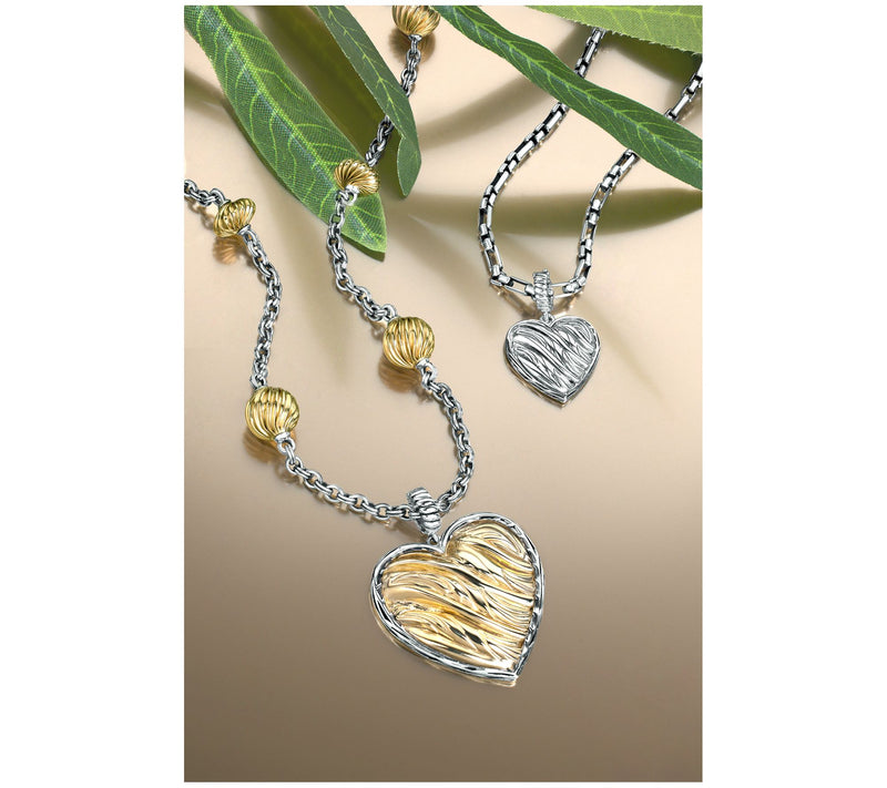 Christian James by Scott Grimes Sterling Silver 1" Ripple Heart Enhancer 5.6g — View 4