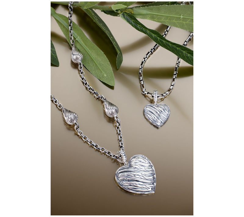 Christian James by Scott Grimes Sterling 1-1/2" Ripple Heart Enhancer 12.6g — View 3