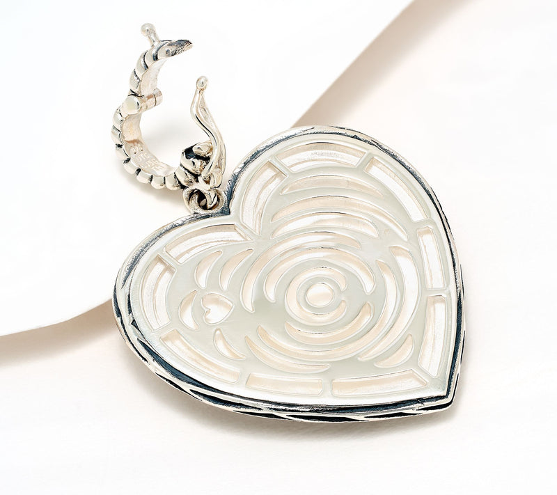 Christian James by Scott Grimes Sterling 1-1/2" Ripple Heart Enhancer 12.6g — View 2