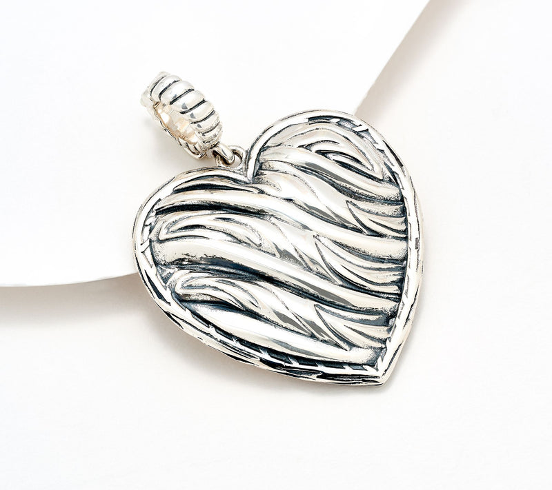 Christian James by Scott Grimes Sterling 1-1/2" Ripple Heart Enhancer 12.6g — Main view