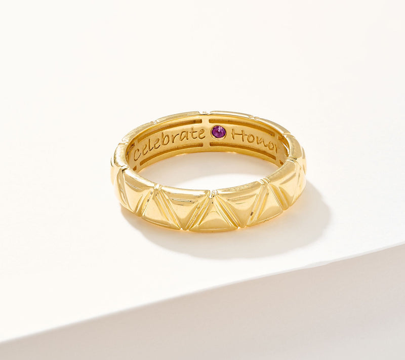 Christian James by Scott Grimes 14K Gold Clad Life Band Ring — Main view