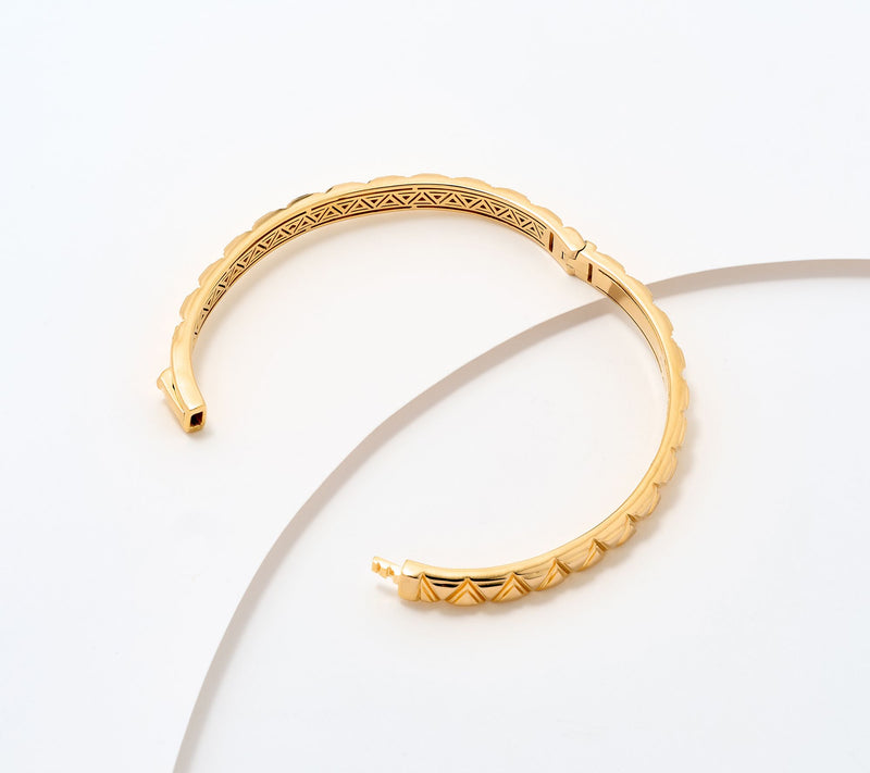Christian James by Scott Grimes 14K Gold Clad Life Bangle 24.0g-27.0g — View 2