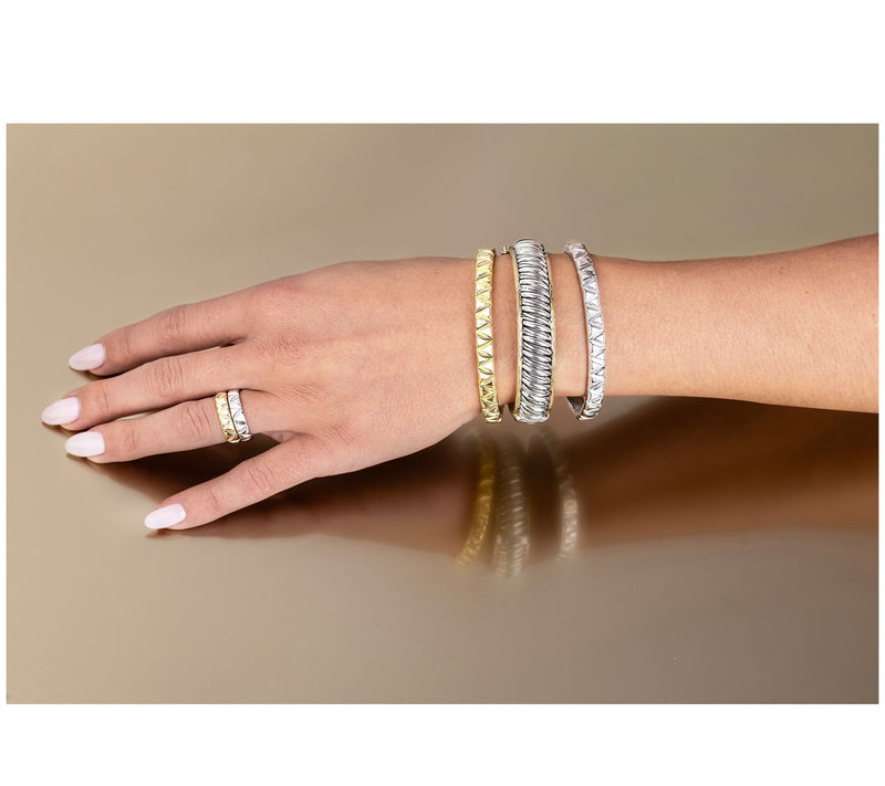 Christian James by Scott Grimes 14K Gold Clad Life Bangle 24.0g-27.0g — View 5