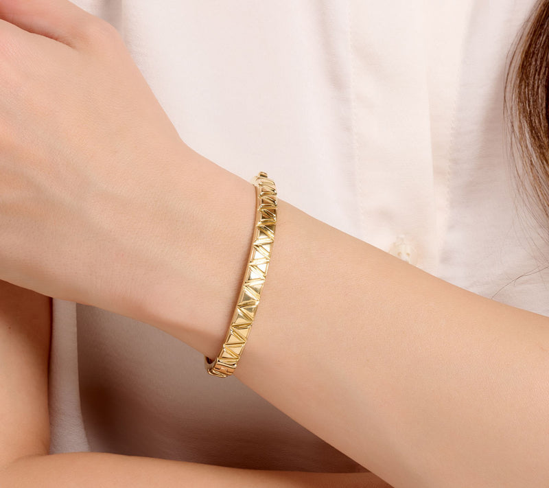 Christian James by Scott Grimes 14K Gold Clad Life Bangle 24.0g-27.0g — View 7