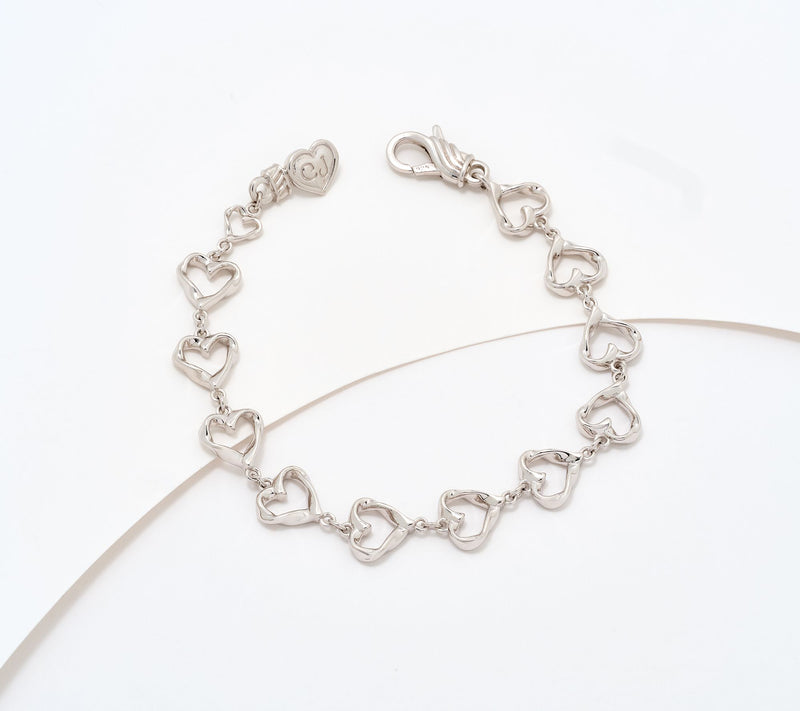 Christian James by Scott Grimes Sterling Silver Heart Link Bracelet 11.0g — Main view