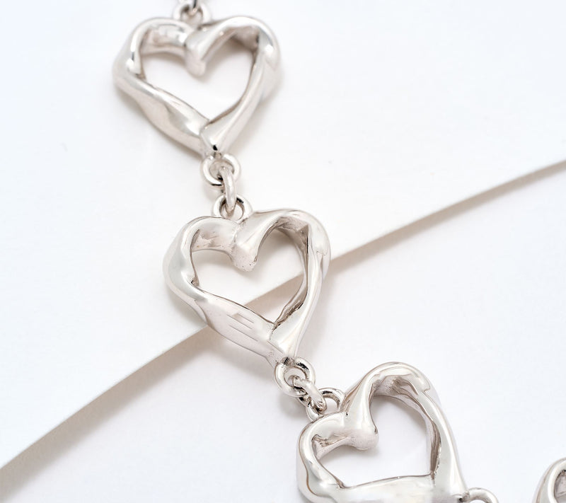 Christian James by Scott Grimes Sterling Silver Heart Link Bracelet 11.0g — View 2