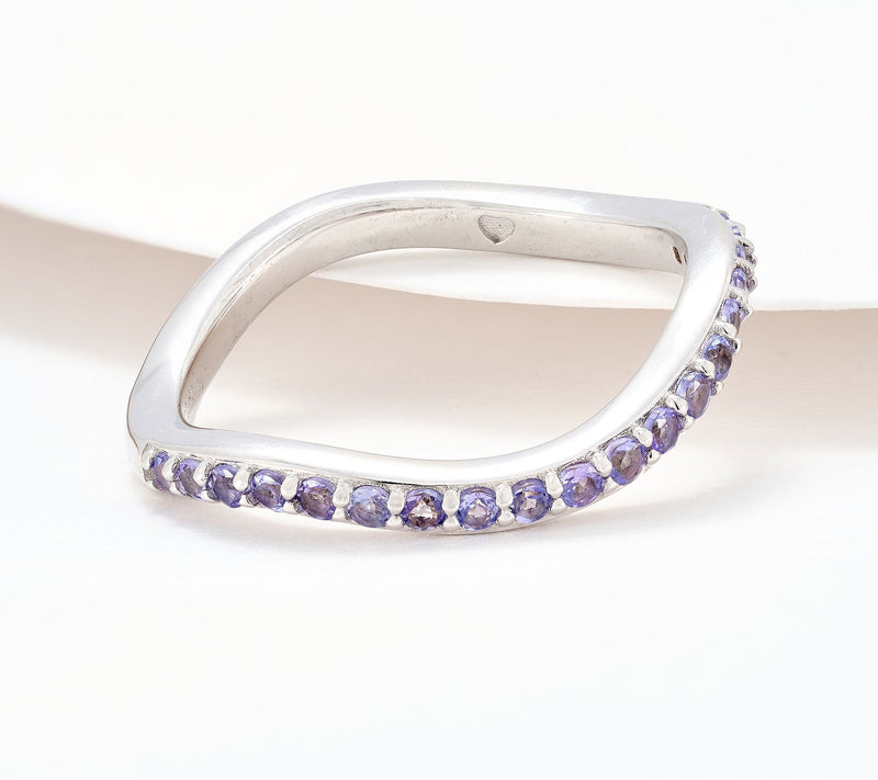 Christian James by Scott Grimes Sterling Silver Exotic Gemstone Ripple Ring — View 10