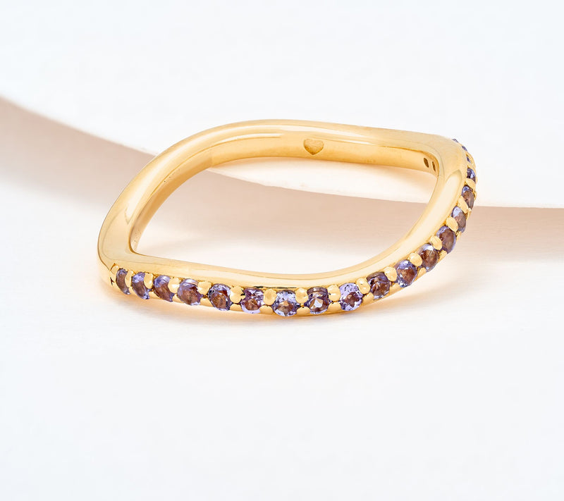 Christian James by Scott Grimes 14K Gold Clad Exotic Gemstone Ripple Ring — Main view