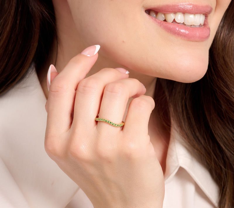 Christian James by Scott Grimes 14K Gold Clad Exotic Gemstone Ripple Ring — View 6