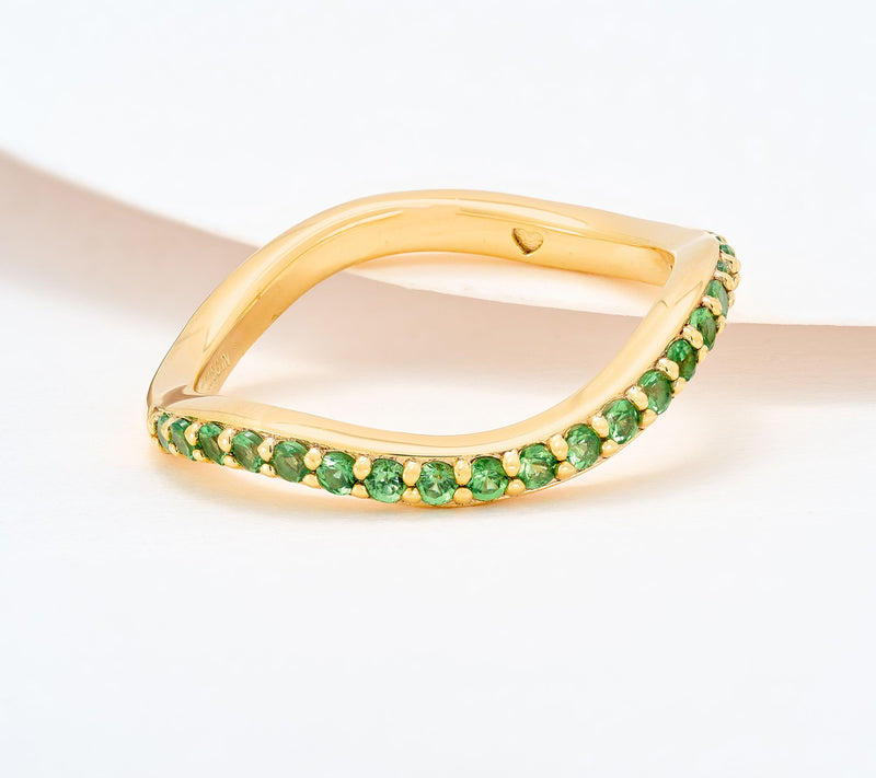 Christian James by Scott Grimes 14K Gold Clad Exotic Gemstone Ripple Ring — View 10