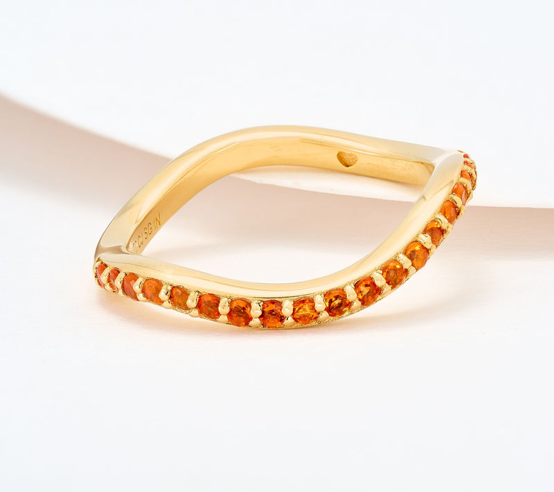 Christian James by Scott Grimes 14K Gold Clad Exotic Gemstone Ripple Ring — View 12