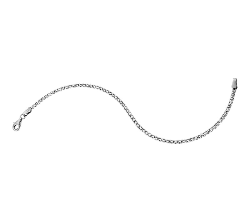 Silver Style 2.5mm Solid Bismarck Chain Bracelet, Sterling — View 2