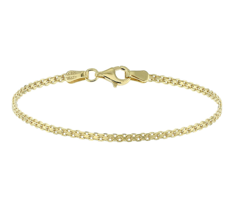 Silver Style 2.5mm Solid Bismarck Chain Bracelet, Sterling — View 3