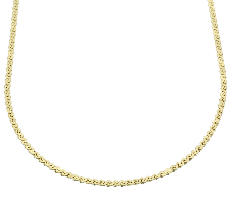 Silver Style 1.2mm Solid Serpentine Chain Necklace, Sterling — View 8