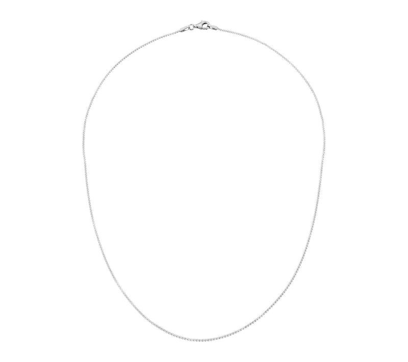 Silver Style 1.2mm Solid Serpentine Chain Necklace, Sterling — View 2