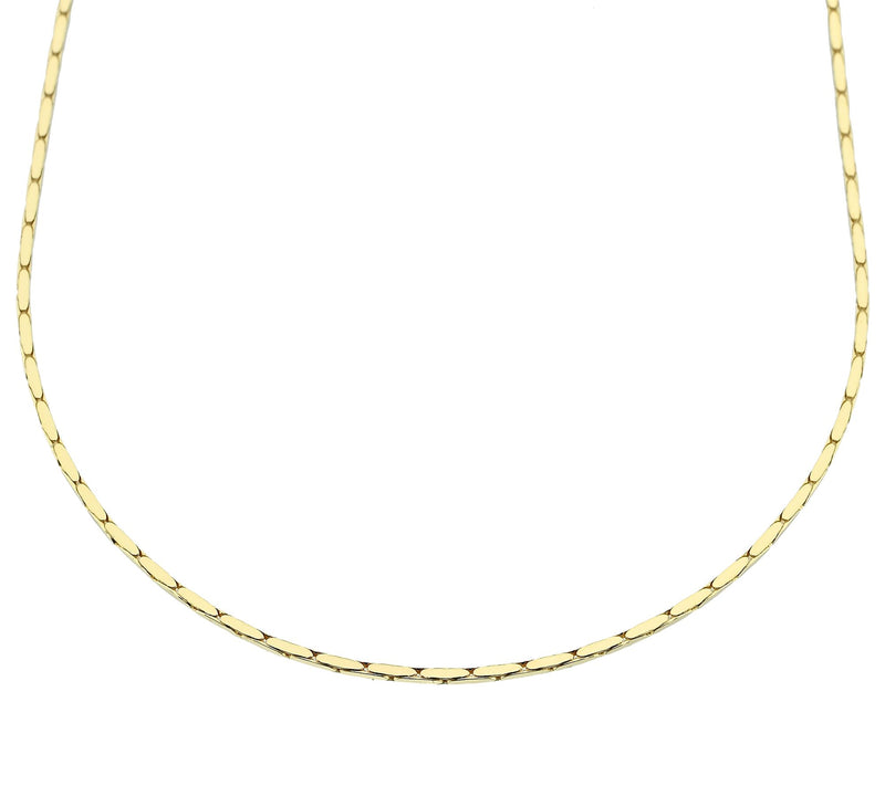 Silver Style 1mm Diamond Cut Cardano Chain Necklace, Sterling — View 3