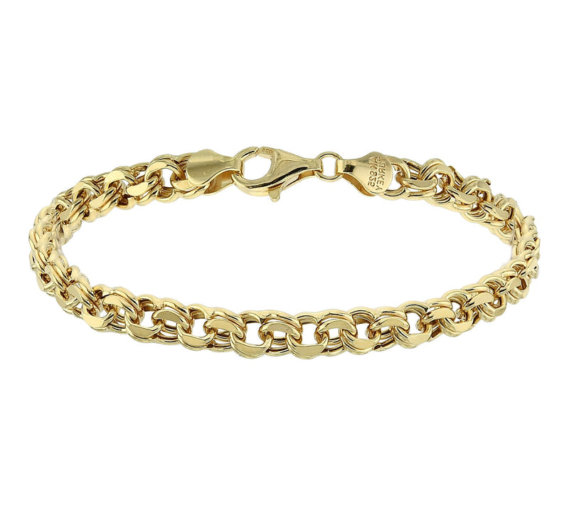 Silver Style 6mm Diamond Cut Rolo Link Bracelet, Sterling — View 8