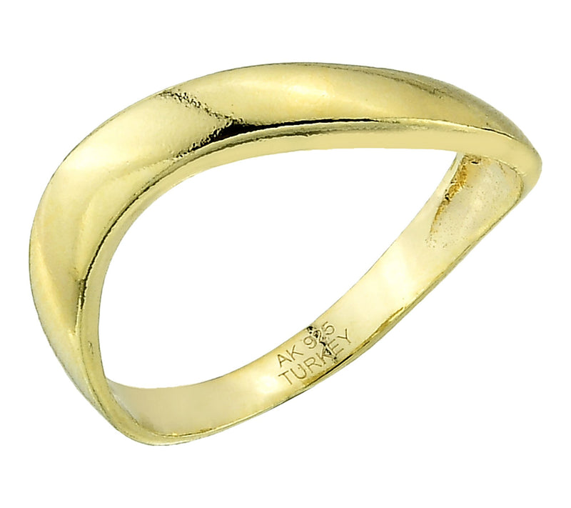 Silver Style High Polished Wavy Design Ring, Sterling Silver — View 6