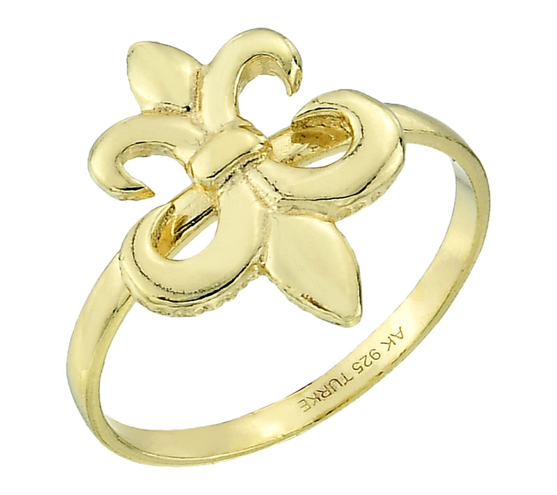 Silver Style Fleur-De-Lis Ring, Sterling — View 6