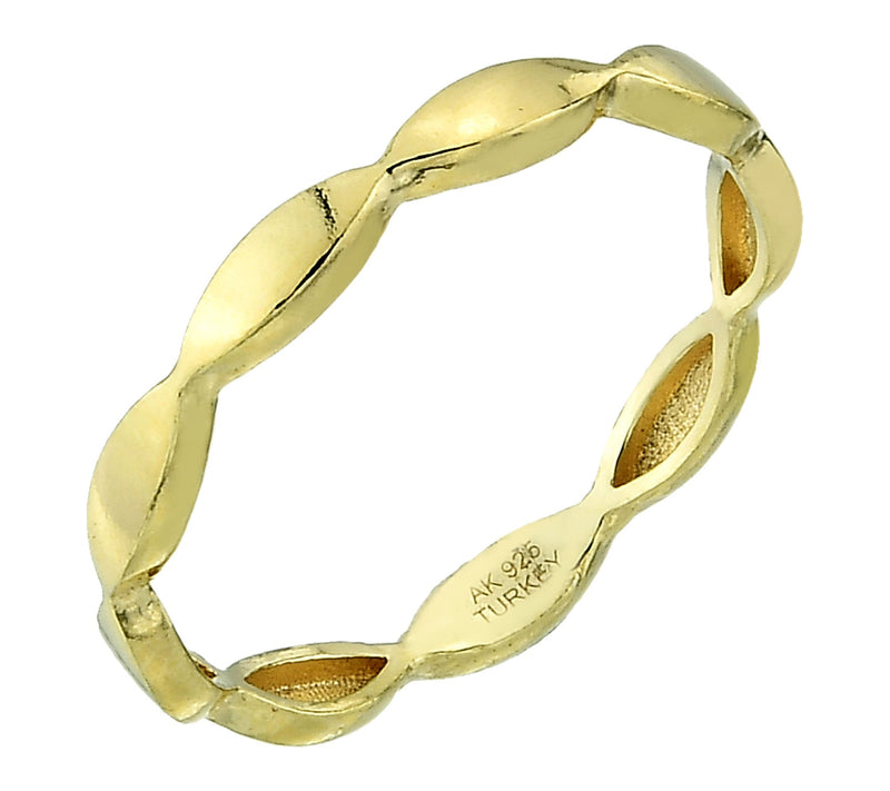 Silver Style Marquise Design Band Ring, Sterling — View 2