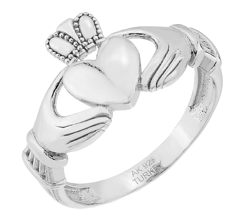 Silver Style Claddagh Ring, Sterling — Main view