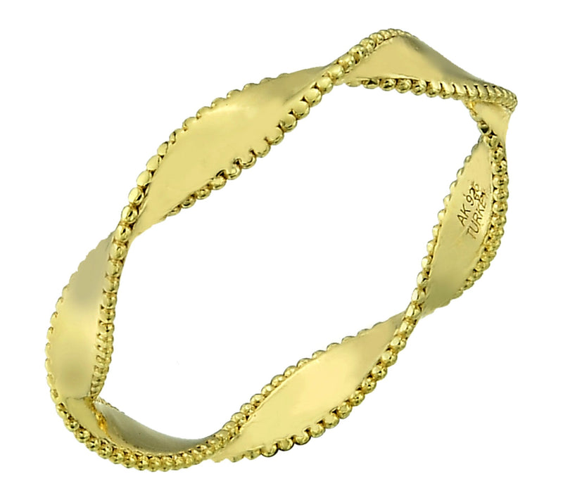 Silver Style Swirl Design Band Ring, Sterling — View 2