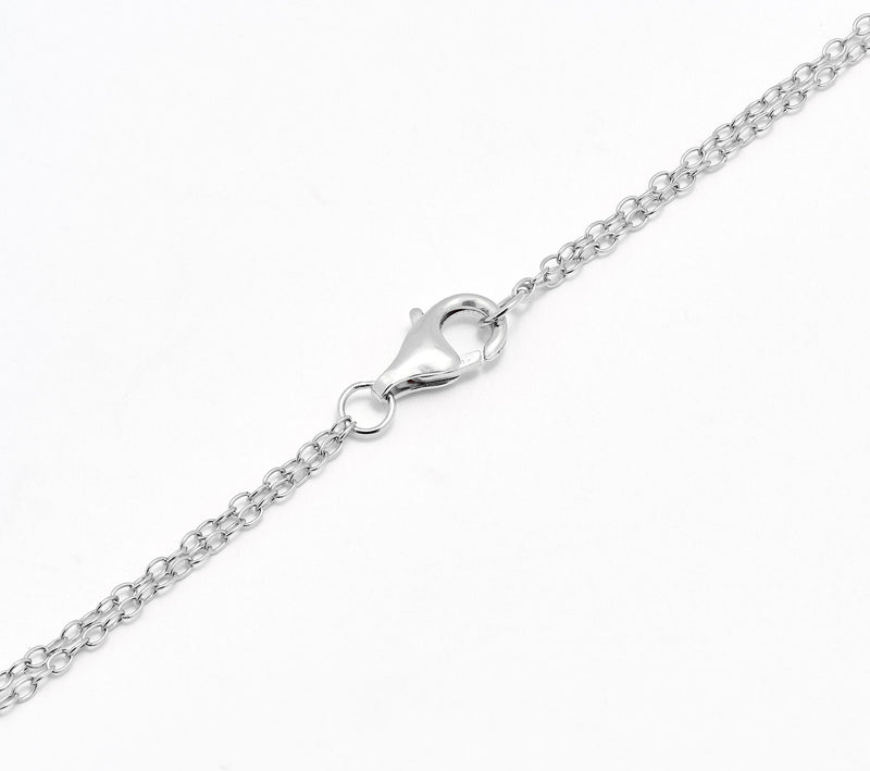 Diamonique Sterling Silver Initial Necklace with Gift Box — View 3
