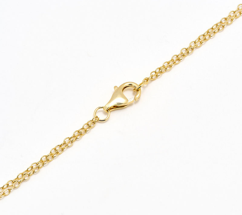 Diamonique 14K Gold Plated Initial Necklace with Gift Box — View 3