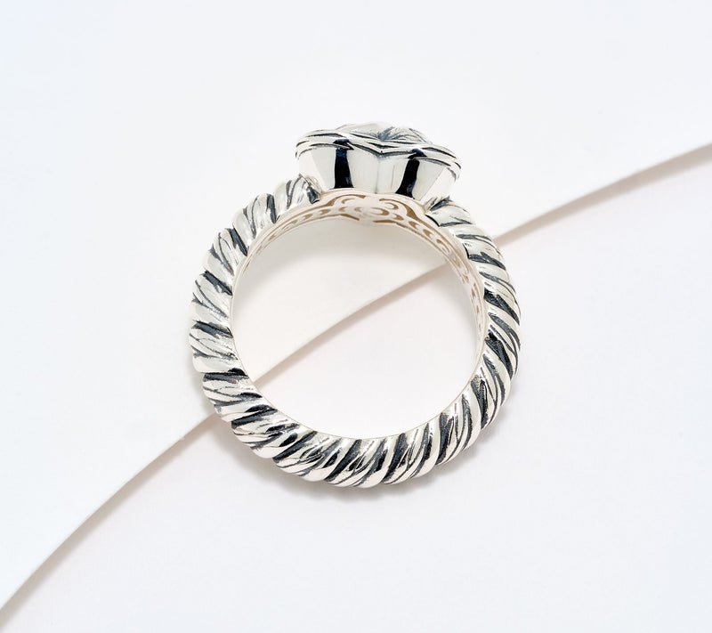 Christian James by Scott Grimes Sterling Silver Ripple Heart Ring — View 2