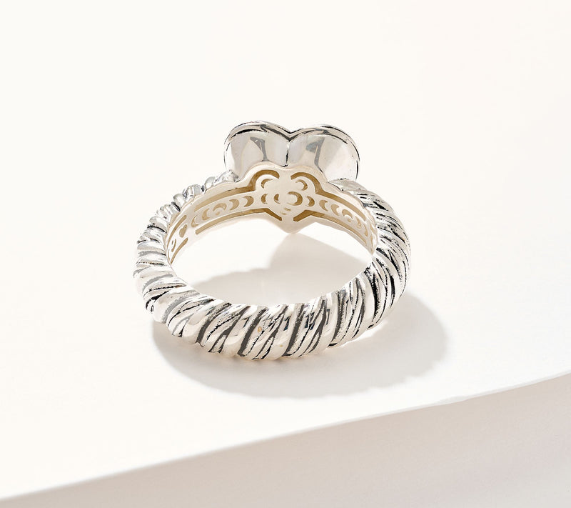Christian James by Scott Grimes Two-tone Ripple Heart Ring — View 2