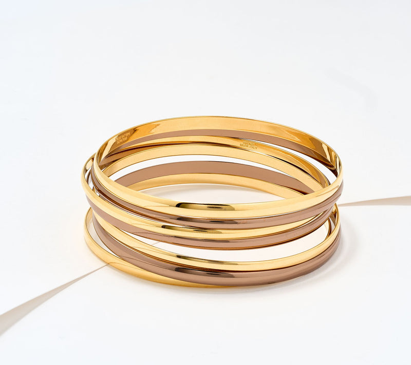 David Markstein Premiere Bronze Set of 7 Luxe Slip on Bangles — Main view