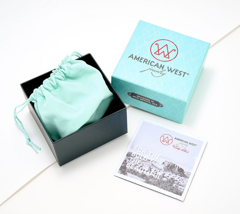 American West Sleeping Beauty Turquoise Cluster Ring, Sterling Silver — View 4