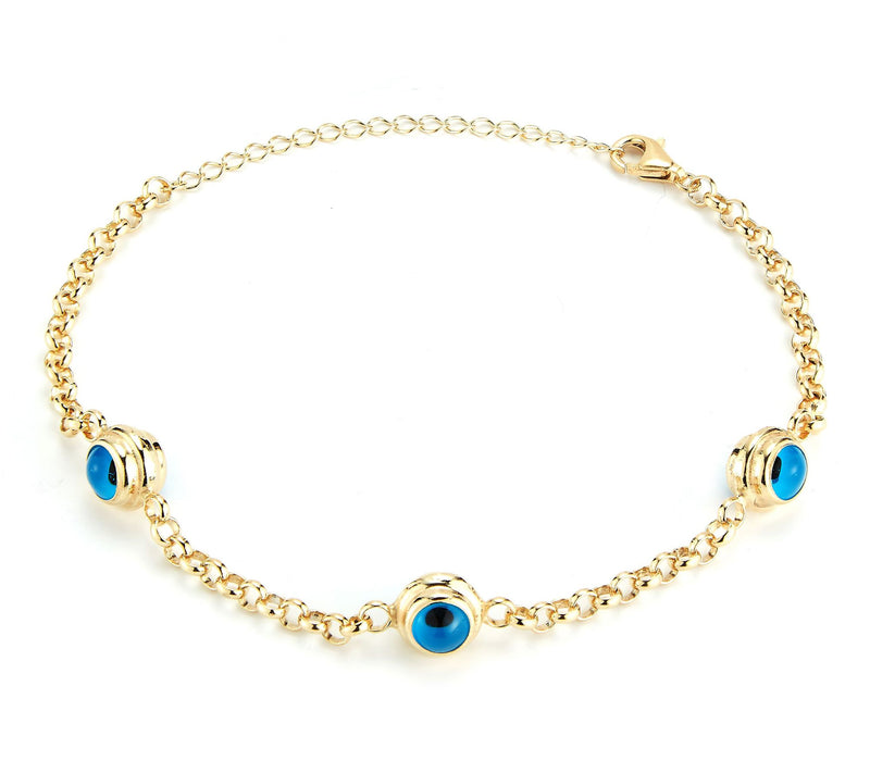Sterlina Silver Triple Evil Eye Bracelet, Sterling — Main view