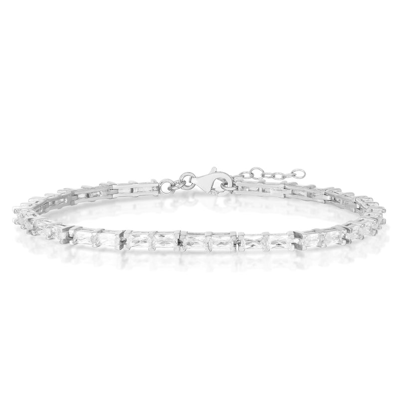 Sterlina Silver Baguette Tennis Bracelet, Sterling — View 9
