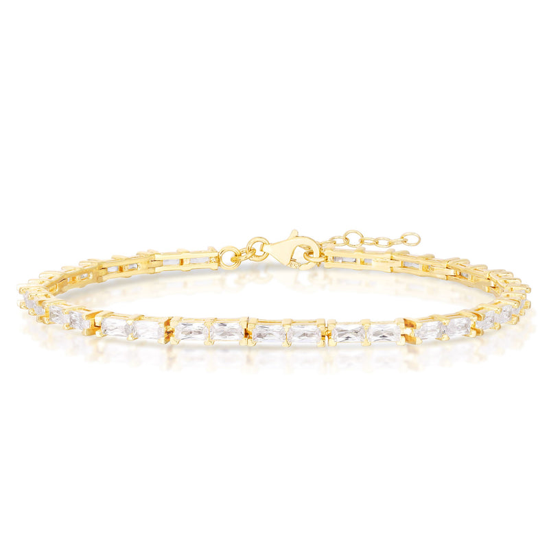 Sterlina Silver Baguette Tennis Bracelet, Sterling — View 10