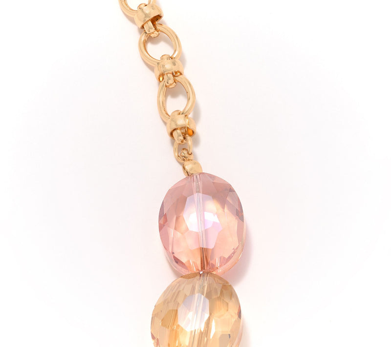 Susan Graver Faceted Oval Necklace — View 2
